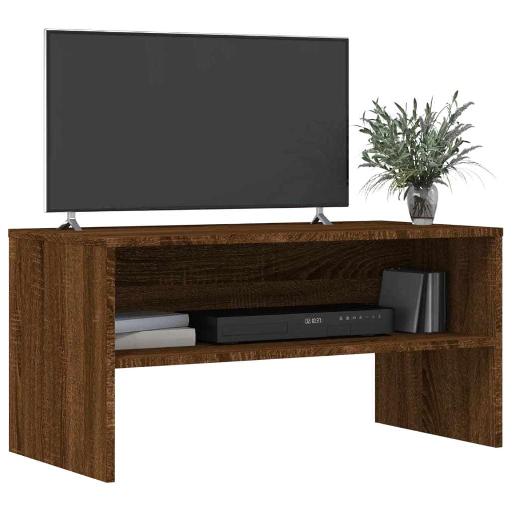 vidaXL Tv-meubel 80x40x40 cm bewerkt hout bruineikenkleurig