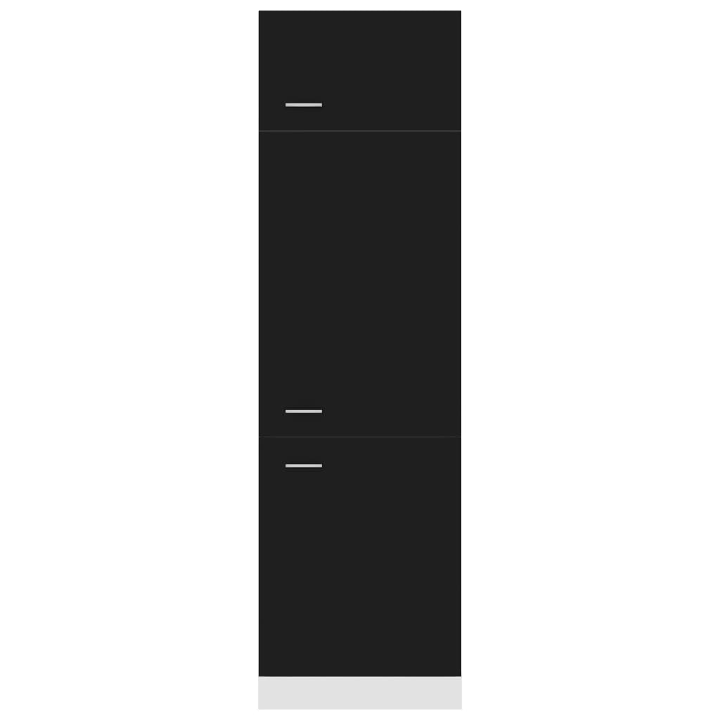vidaXL Koelkastkast 60x57x207 cm bewerkt hout zwart