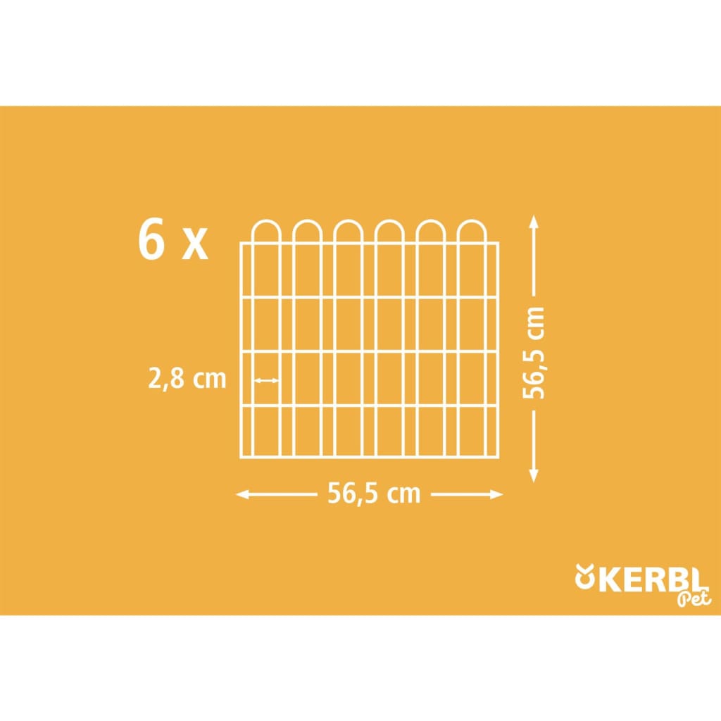 Kerbl Huisdierenren zeshoekig 56,5x56,5 cm chroom