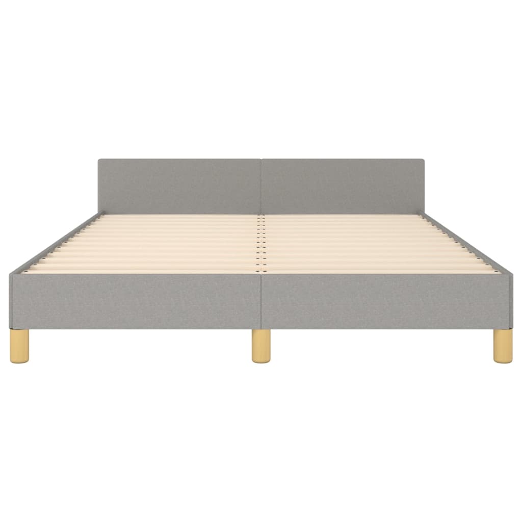 vidaXL Bedframe zonder matras stof lichtgrijs 140x190 cm