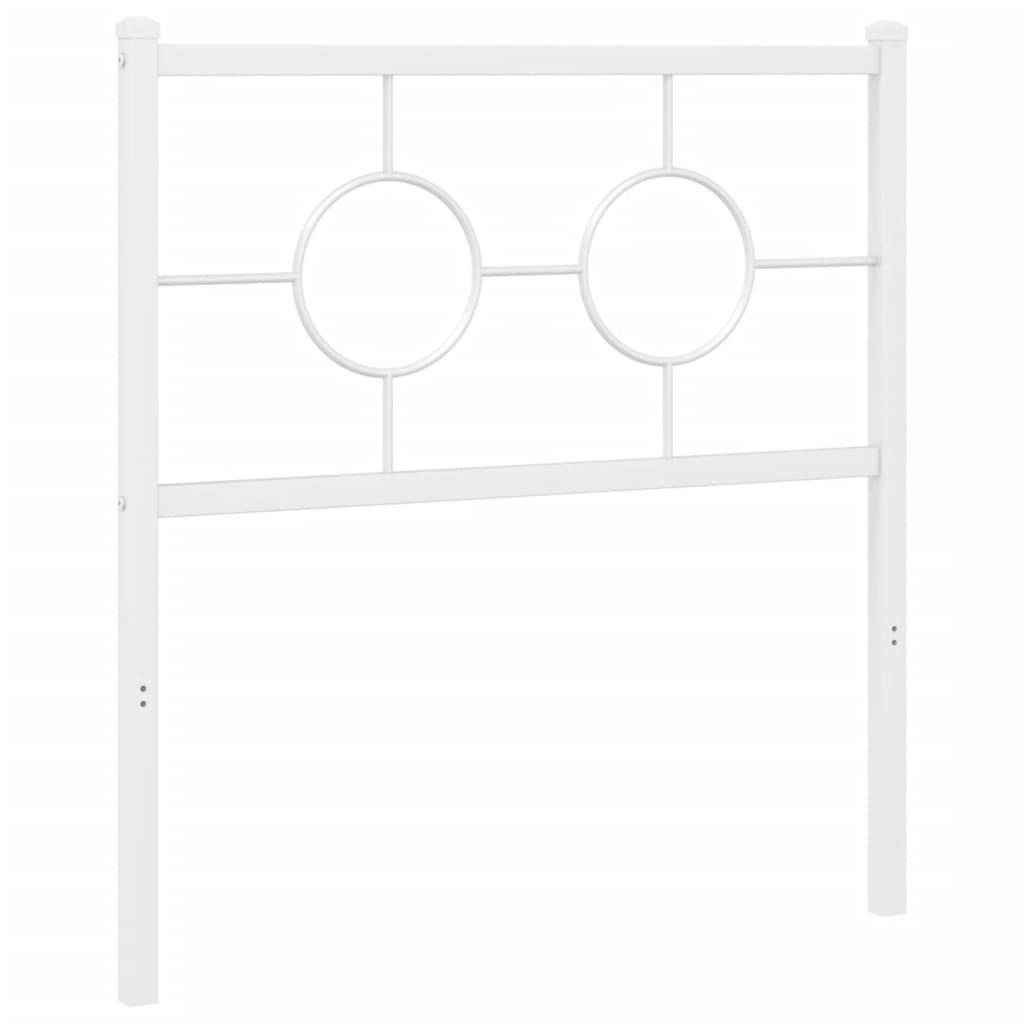 vidaXL Hoofdbord 80 cm metaal wit