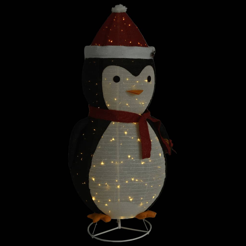 vidaXL Kerstpinguïn decoratief LED 180 cm luxe stof