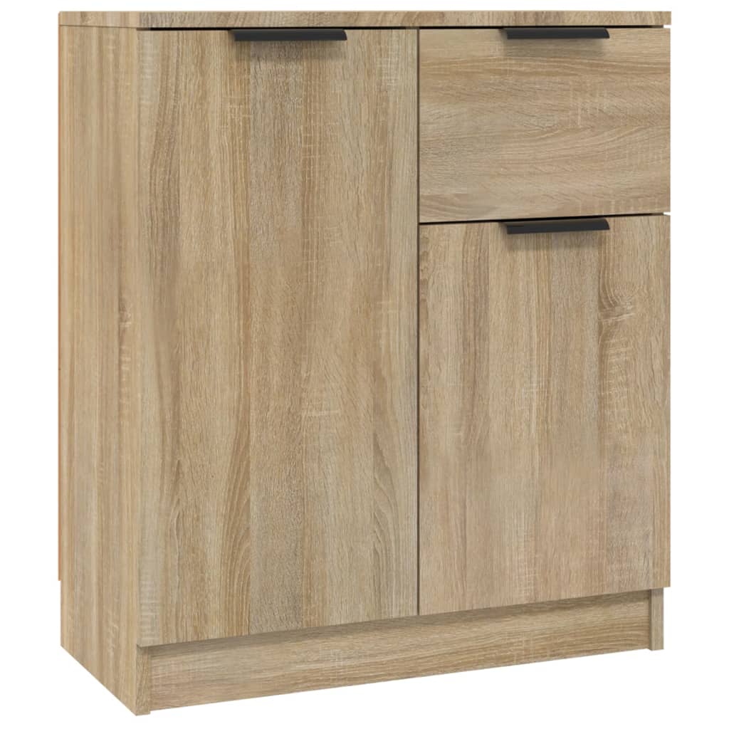 vidaXL Dressoir 90,5x30x70 cm bewerkt hout grijs sonoma eikenkleurig