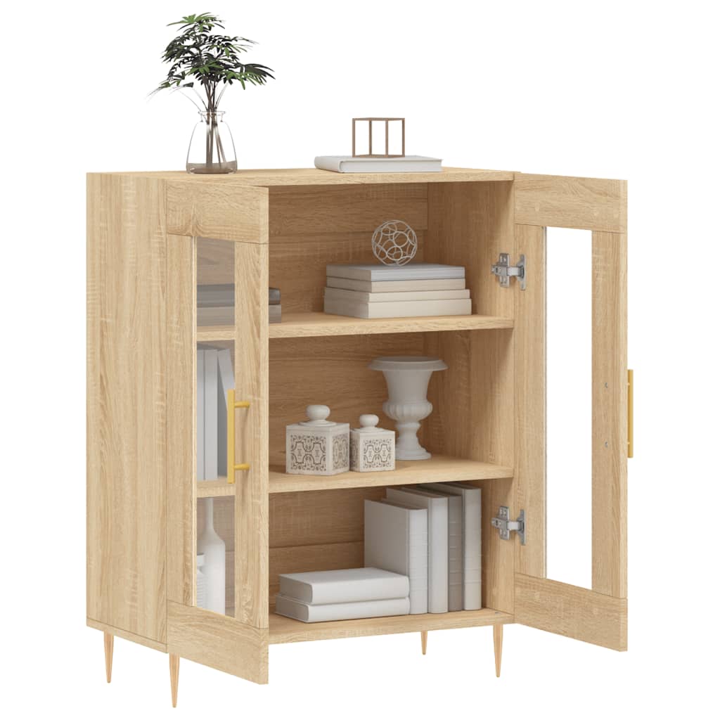 vidaXL Dressoir 69,5x34x90 cm bewerkt hout sonoma eikenkleurig