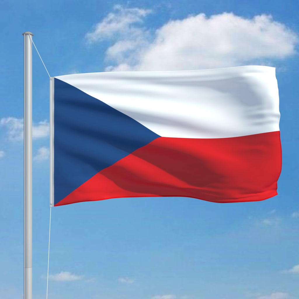 vidaXL Vlag met vlaggenmast Tsjechië 6,2 m aluminium