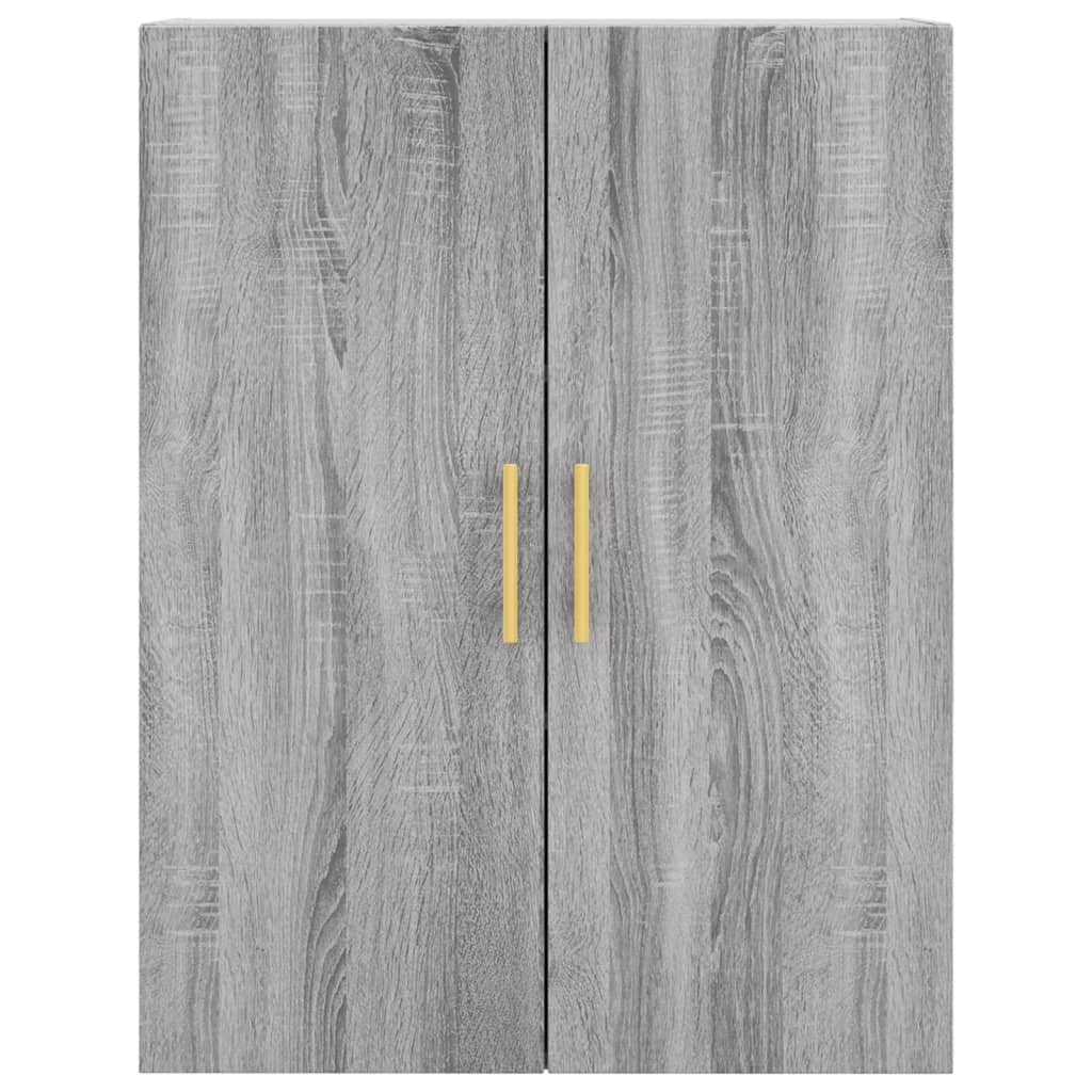 vidaXL Hoge kast 69,5x34x180 cm bewerkt hout grijs sonoma eikenkleurig