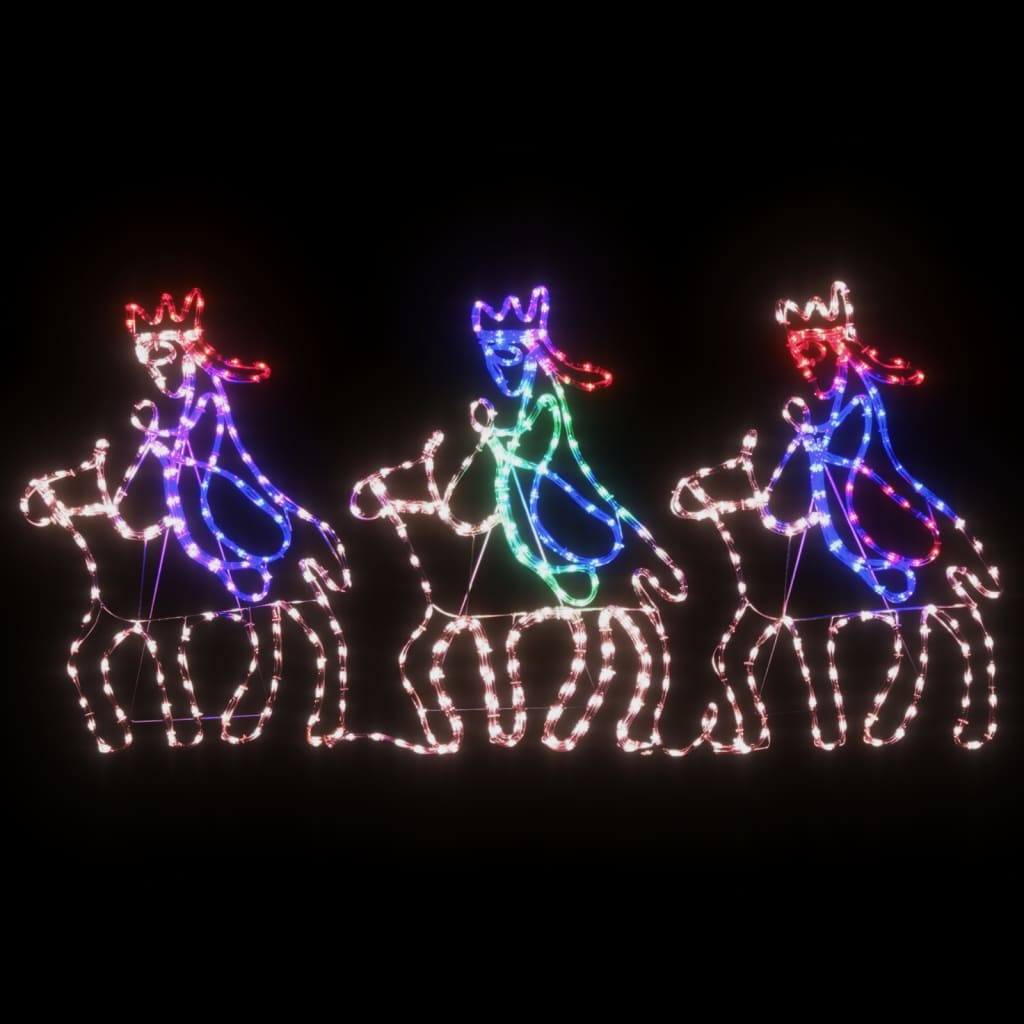 vidaXL Kerstfiguren drie wijzen met 504 LED's 70x50 cm