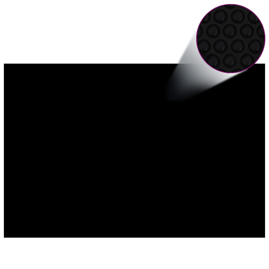 vidaXL Zwembadhoes rechthoekig 600x400 cm PE zwart