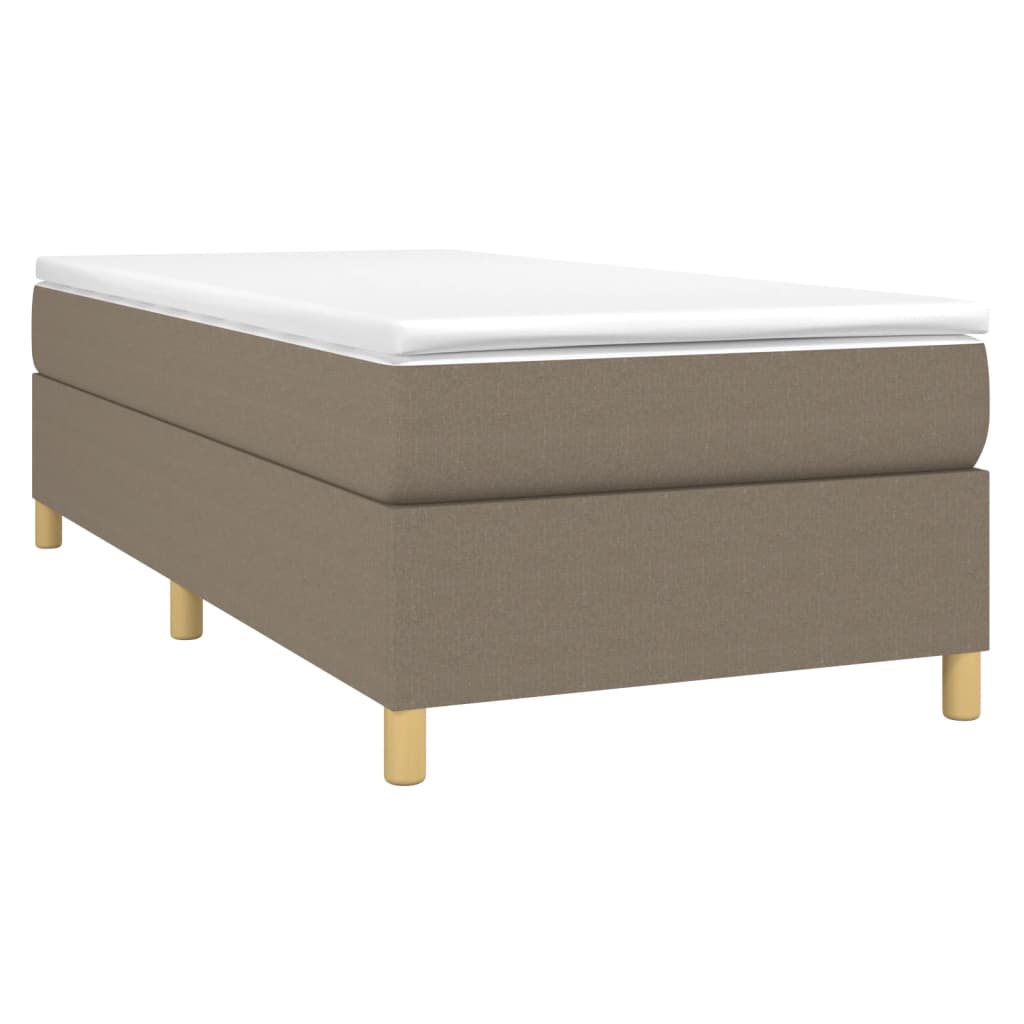 vidaXL Bedframe stof taupe 90x200 cm