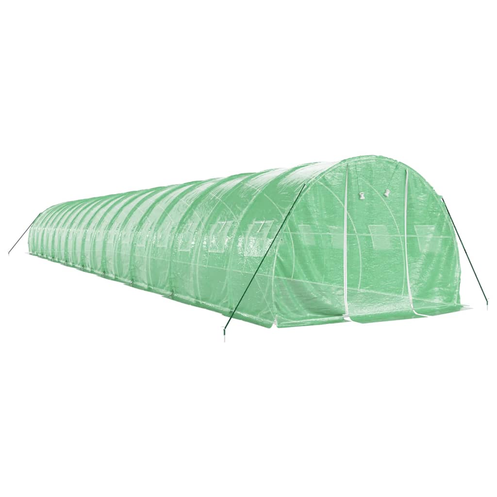 vidaXL Tuinkas met stalen frame 54 m² 18x3x2 m groen