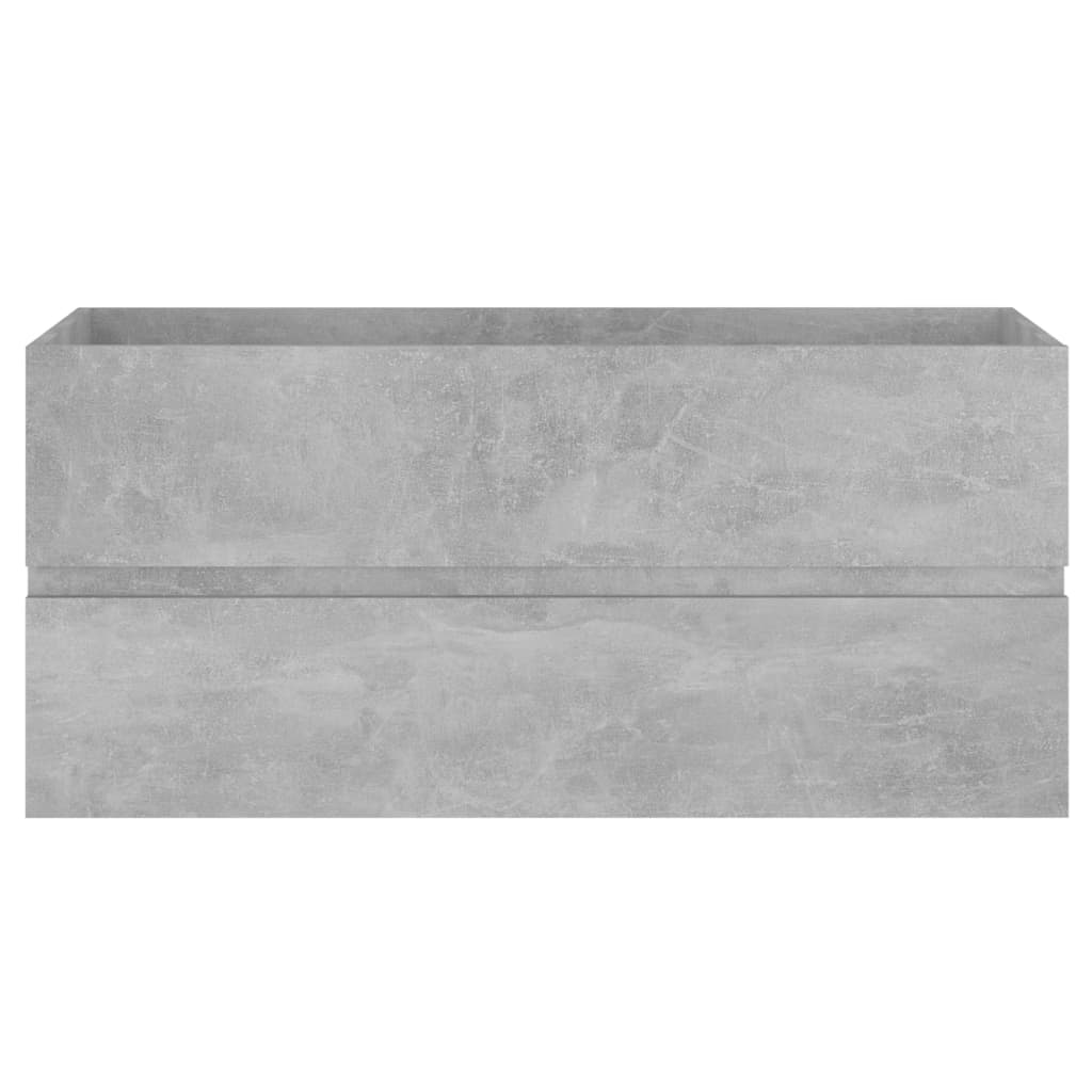 vidaXL Wastafelkast 100x38,5x45 cm spaanplaat betongrijs