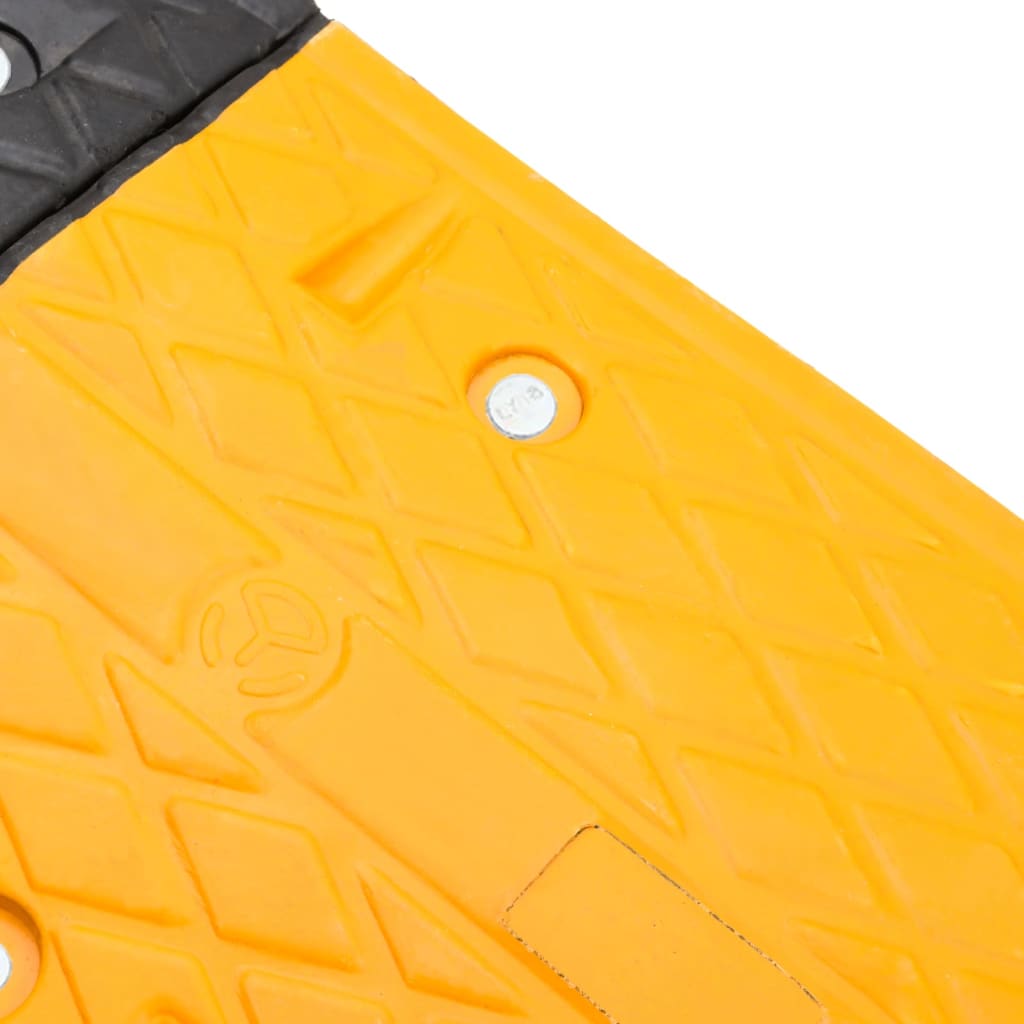 vidaXL Verkeersdrempel 129x32,5x4 rubber geel en zwart