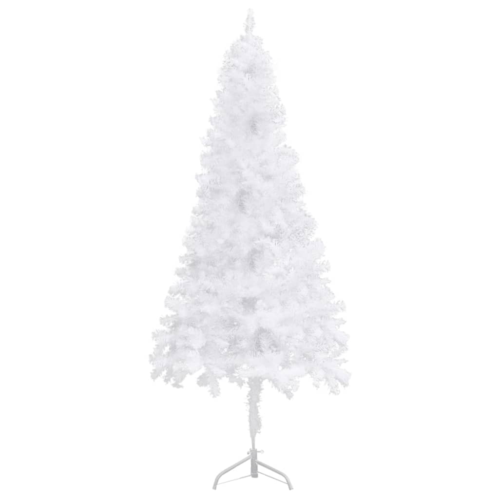 vidaXL Kunstkerstboom met verlichting hoek 150 cm PVC wit
