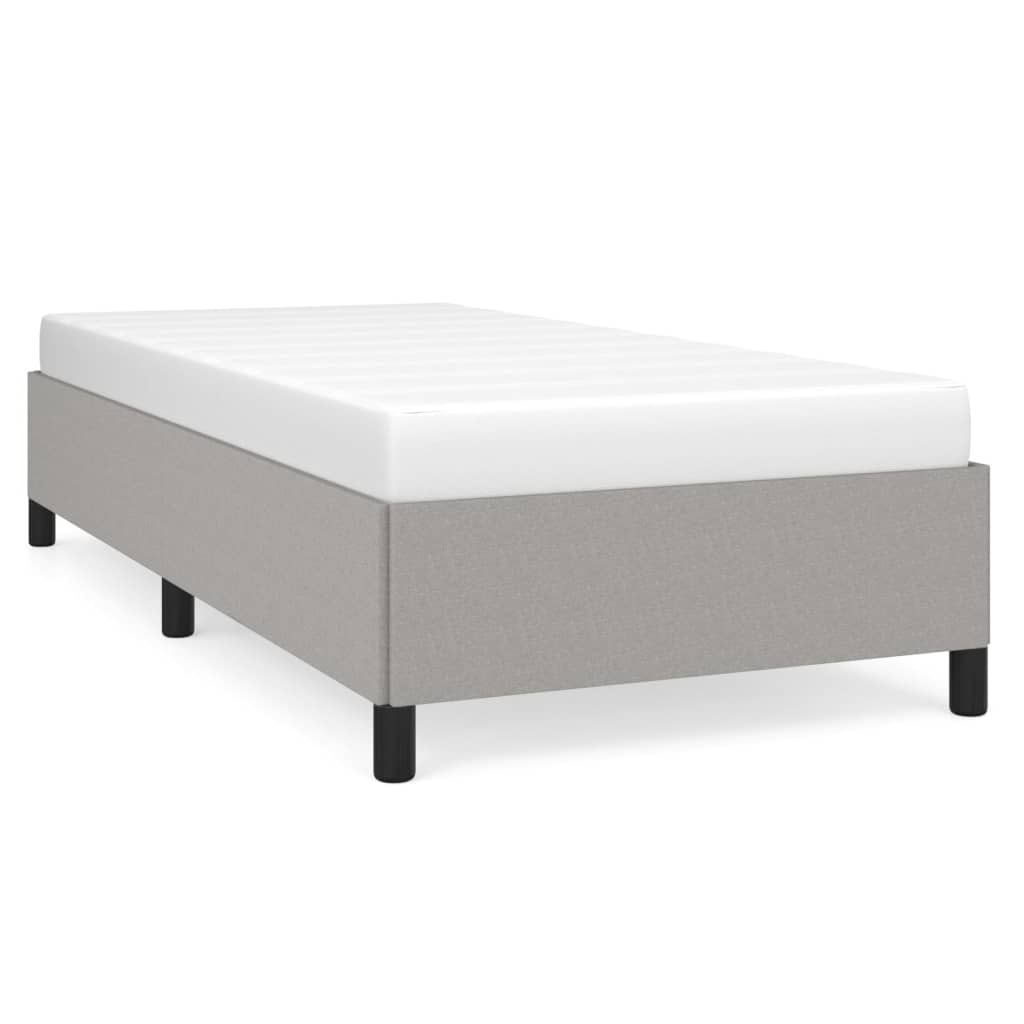 vidaXL Bedframe stof lichtgrijs 90x190 cm