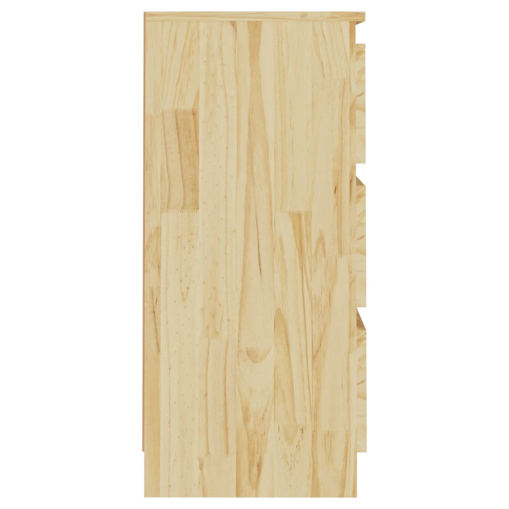 vidaXL Nachtkastje 40x29,5x64 cm massief grenenhout
