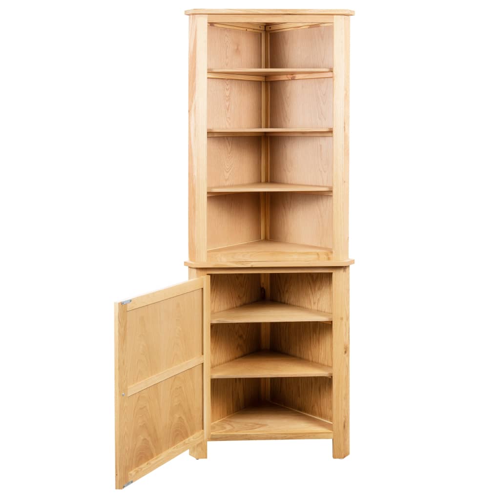 vidaXL Hoekkast Wit 25,5x25x80cm Bewerkt hout