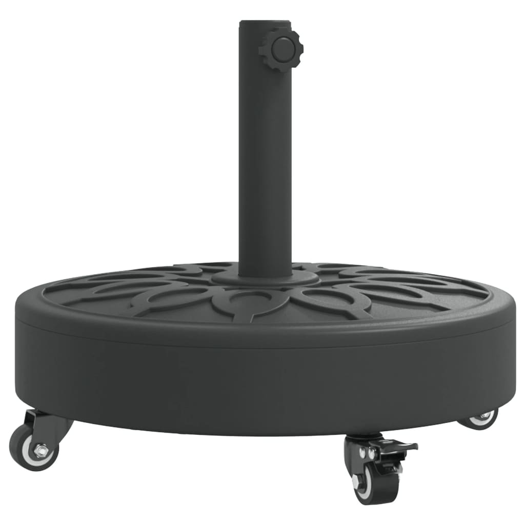 vidaXL Parasolvoet met wielen voor stok van Ø38 / 48 mm 27 kg rond