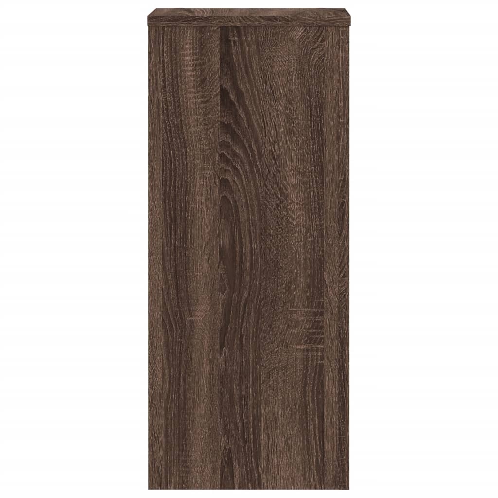 vidaXL Plantenstandaards 2 st 30x30x70 cm bewerkt hout bruin eiken