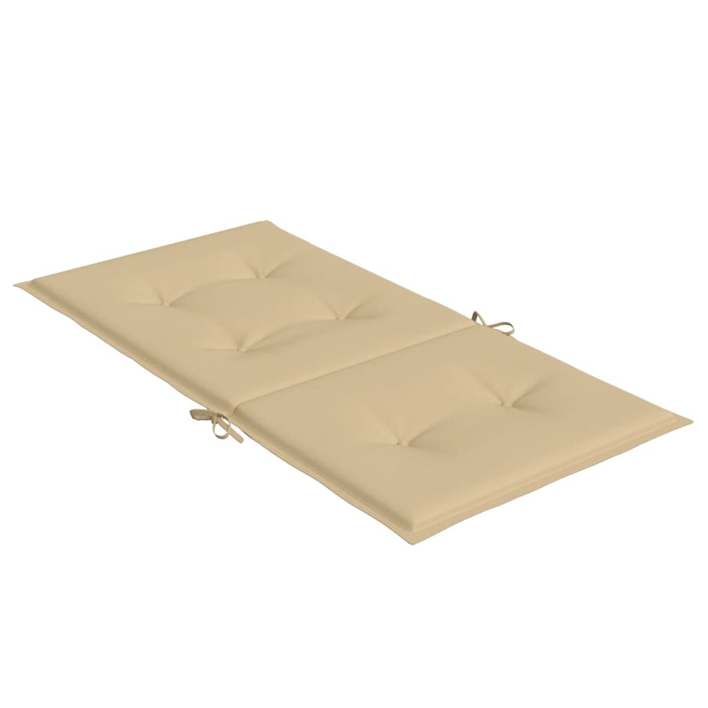 vidaXL Stoelkussens 6 st lage rug 100x50x4 cm stof gemêleerd beige