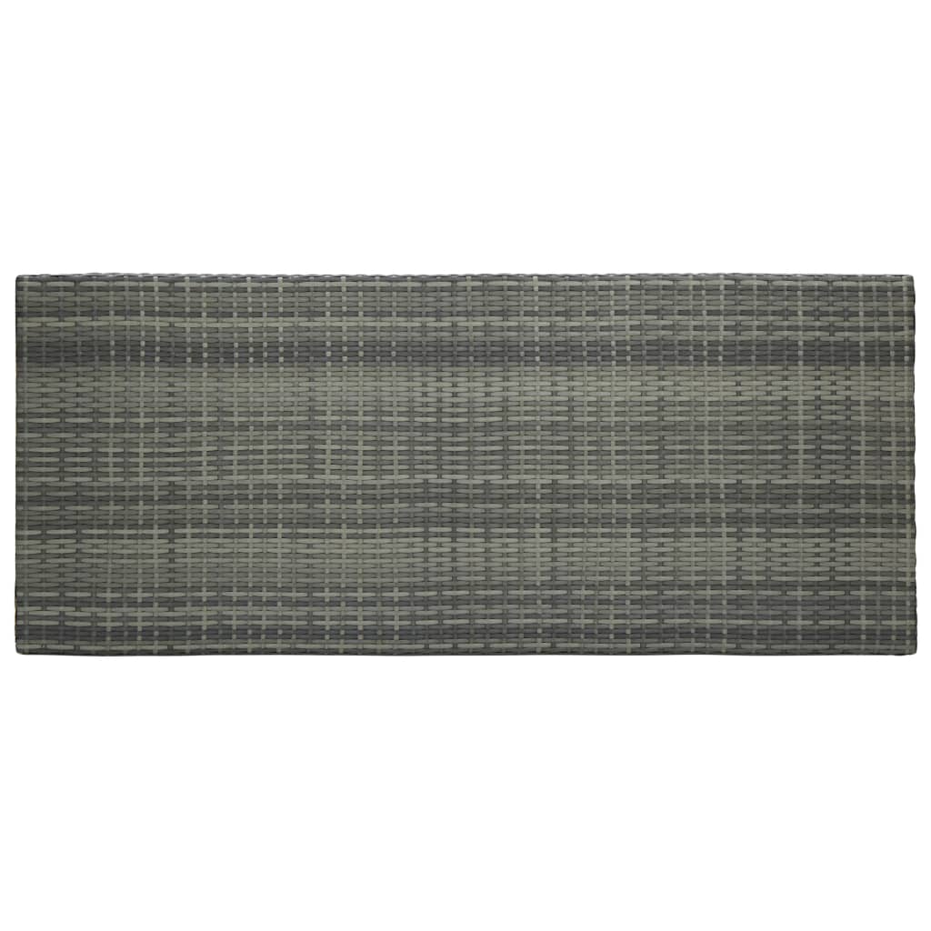 vidaXL 9-delige Tuinbarset met kussens poly rattan grijs