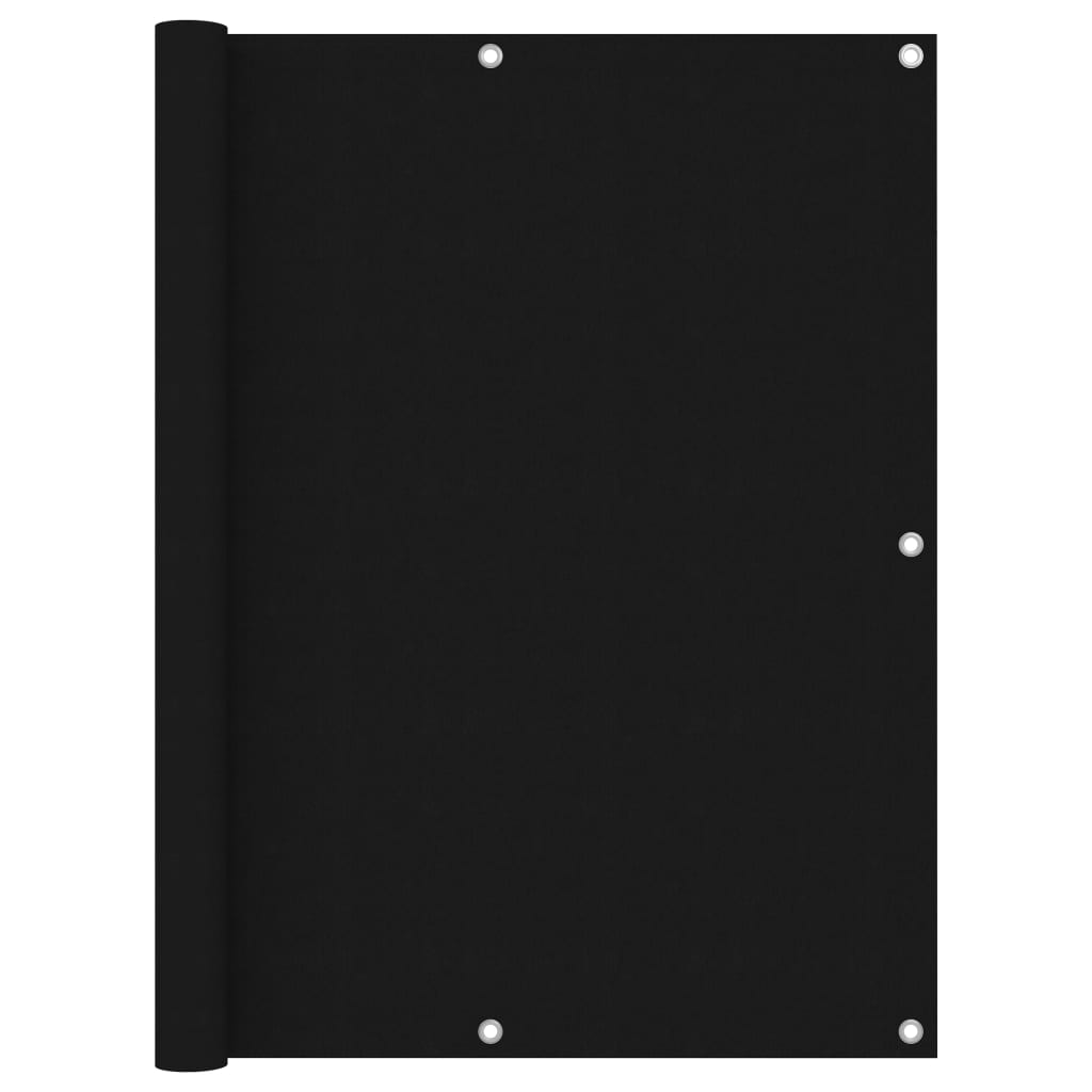 vidaXL Balkonscherm 120x600 cm oxford stof zwart