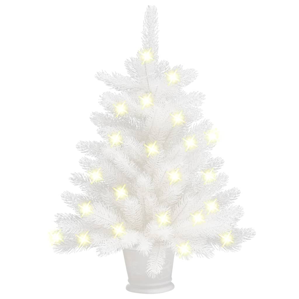 vidaXL Kunstkerstboom met verlichting 65 cm wit