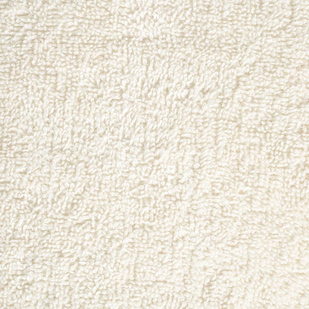 vidaXL 12-delige Handdoekenset 600 g/m² 100% katoen crèmekleurig