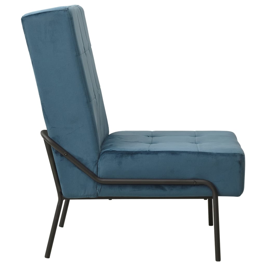 vidaXL Relaxstoel 65x79x87 cm fluweel blauw