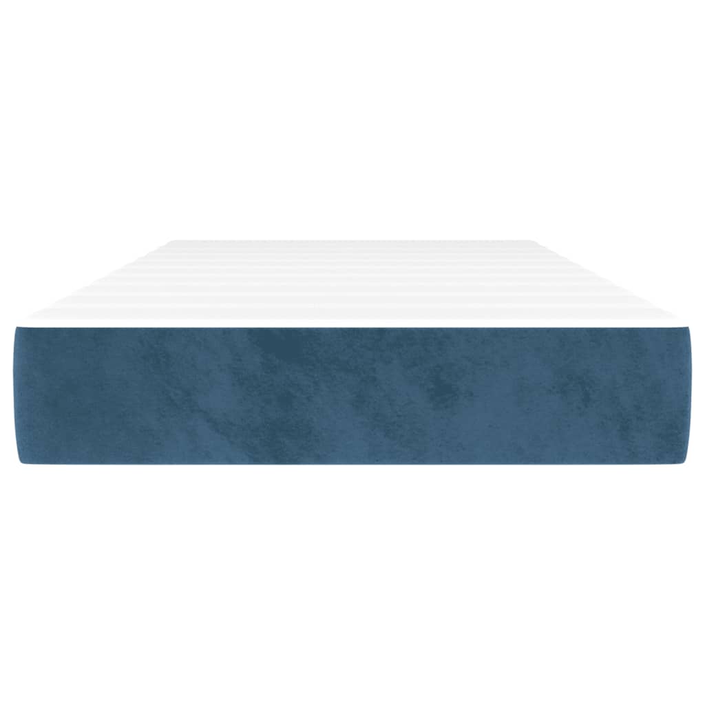 vidaXL Pocketveringmatras voor kinderen 80x160 cm fluweel donkerblauw