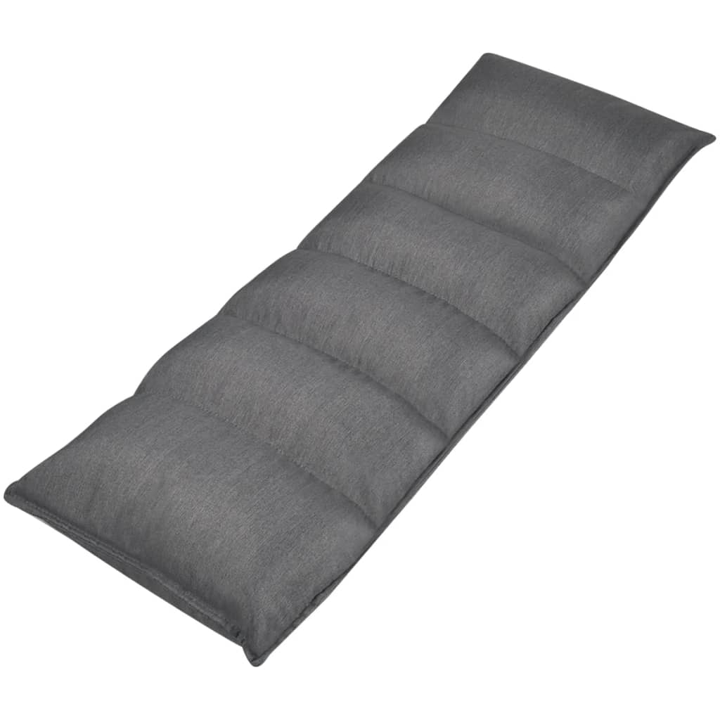 vidaXL Zitkussen voor op de vloer inklapbaar stof grijs