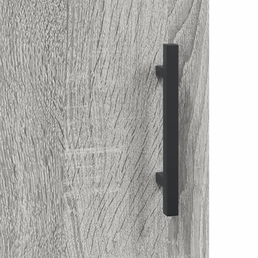 vidaXL Hoge kast 69,5x34x180 cm bewerkt hout grijs sonoma eikenkleurig