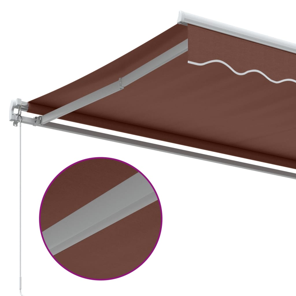 vidaXL Luifel handmatig uittrekbaar 400x300 cm bruin