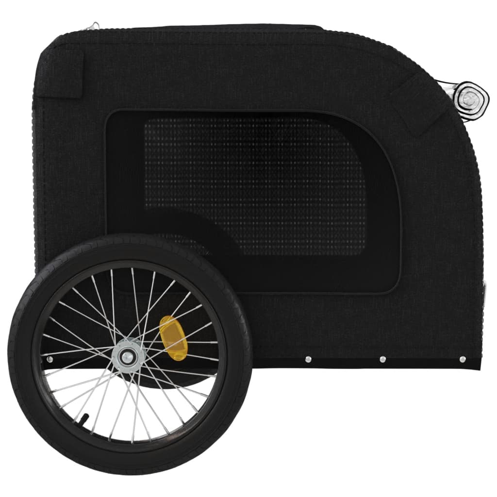 vidaXL Hondenfietstrailer oxford stof en ijzer blauw en zwart, fiets trailer, fietskar buggy hond, hondenkar buggy, fietskar buggy, buggy fietskar