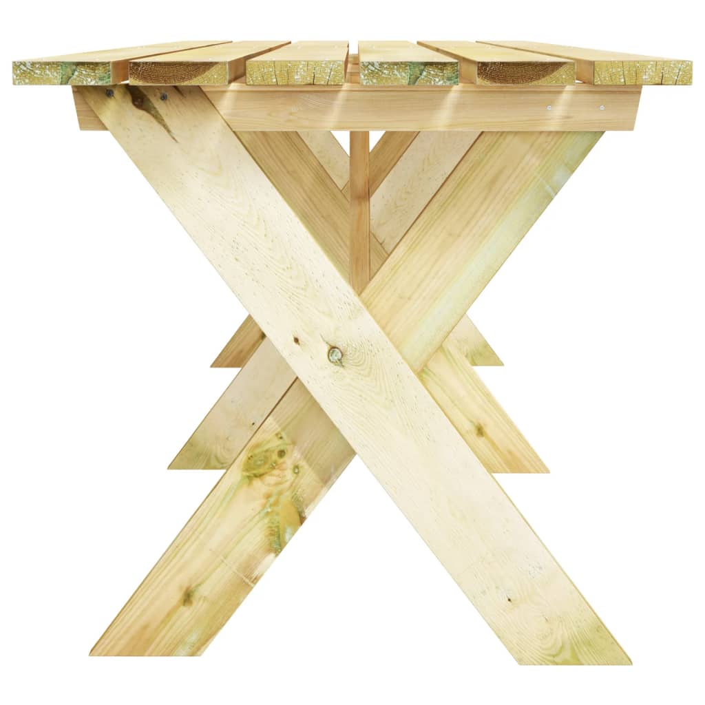 vidaXL Tuintafel 220x73x70 cm geïmpregneerd grenenhout