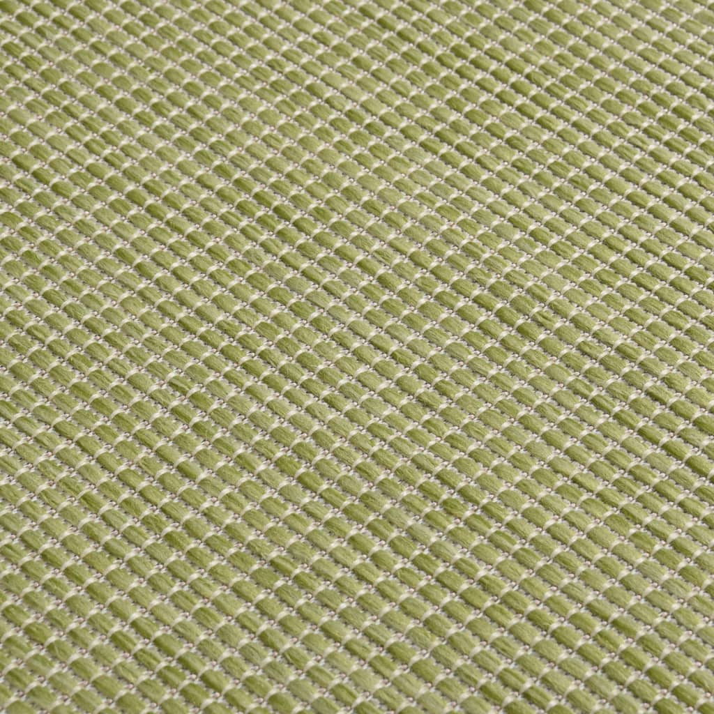 vidaXL Buitenkleed platgeweven 80x150 cm groen