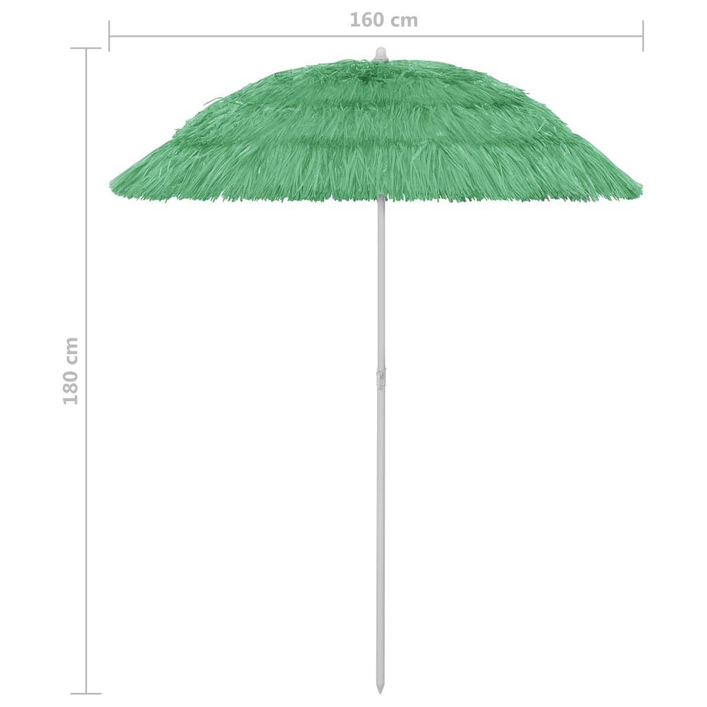 vidaXL Strandparasol Hawaï 180 cm groen