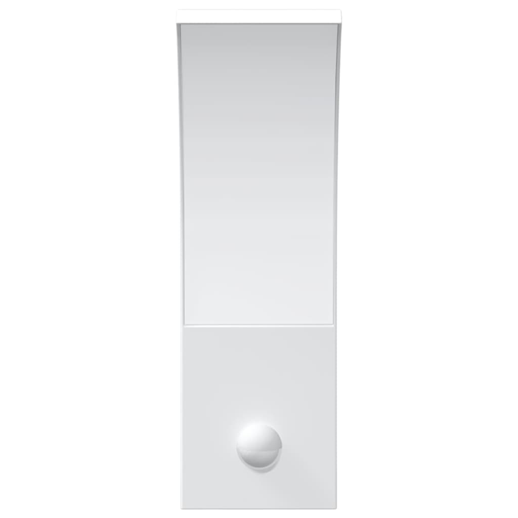 vidaXL Buitenwandlamp LED met sensors gegoten aluminium wit