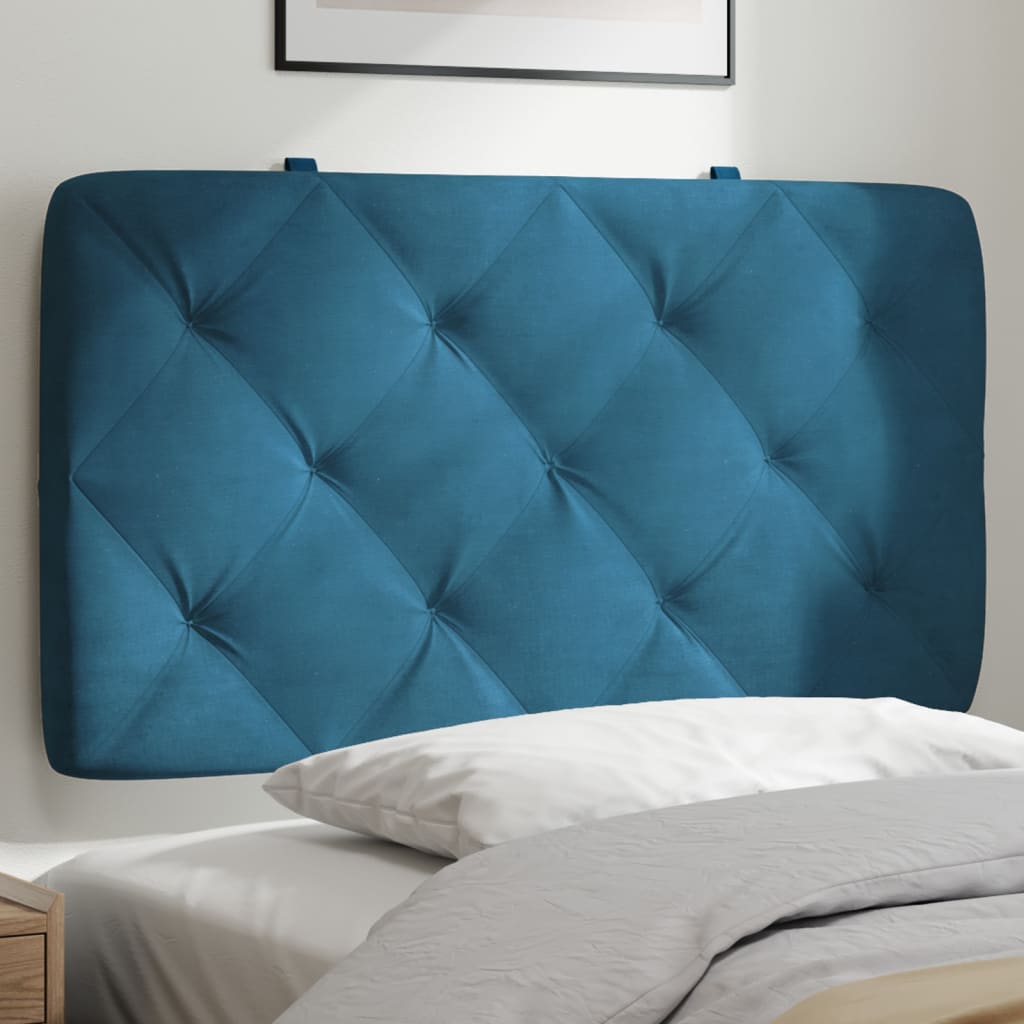 vidaXL Hoofdbordkussen 80 cm fluweel blauw