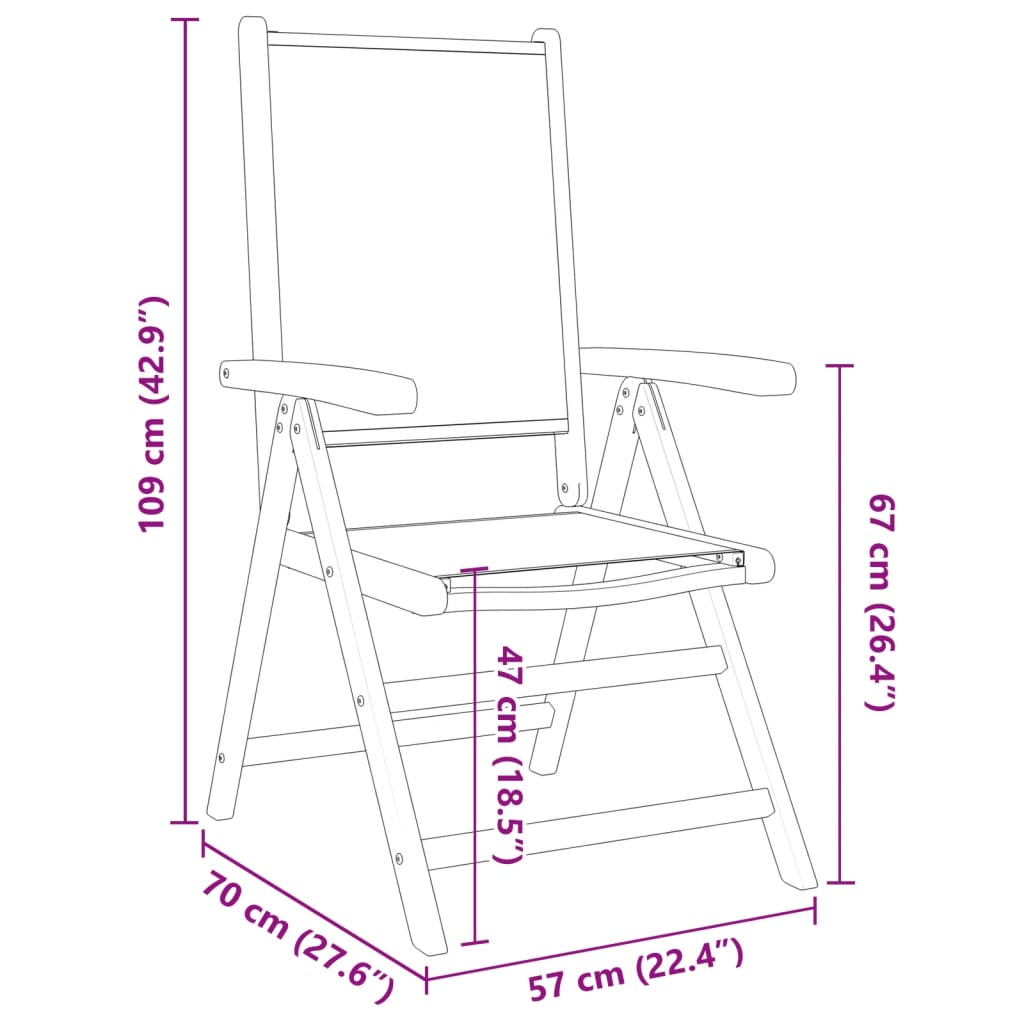 vidaXL Tuinstoelen 2 st massief acaciahout en stof beige