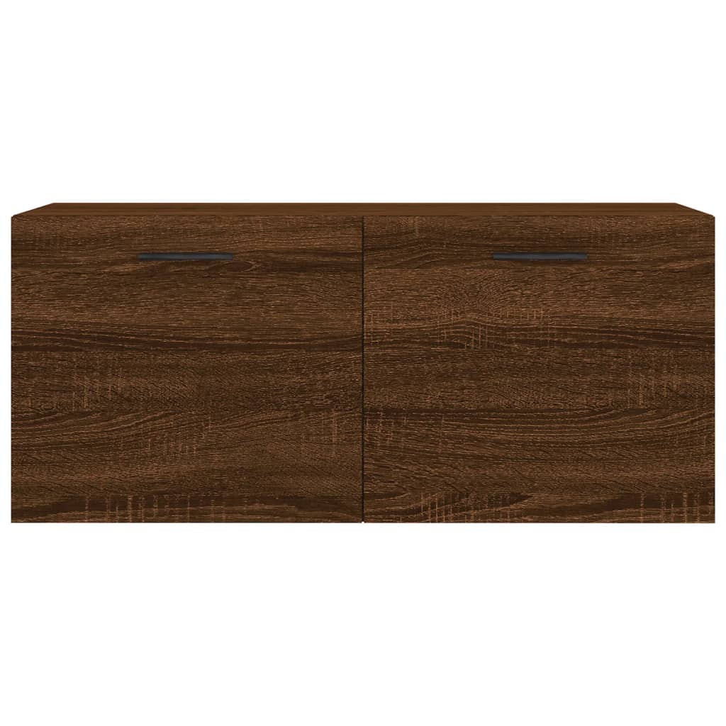 vidaXL Wandkast 80x36,5x35 cm bewerkt hout bruin eikenkleur
