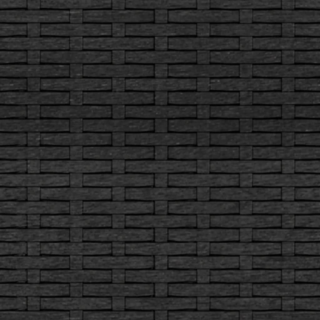 vidaXL 2-delige Loungeset met kussens poly rattan zwart