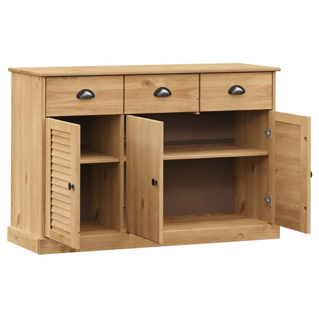 vidaXL Dressoir met lades VIGO 113x40x75 cm massief grenenhout