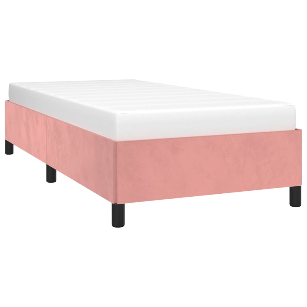 vidaXL Bedframe fluweel roze 80x200 cm