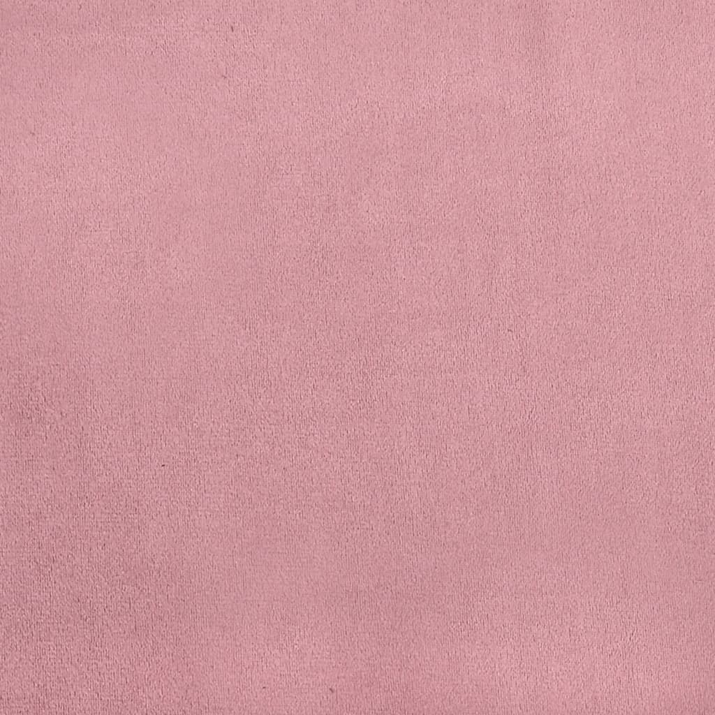 vidaXL Slaapbank met onderschuifbed 100x200 cm fluweel roze