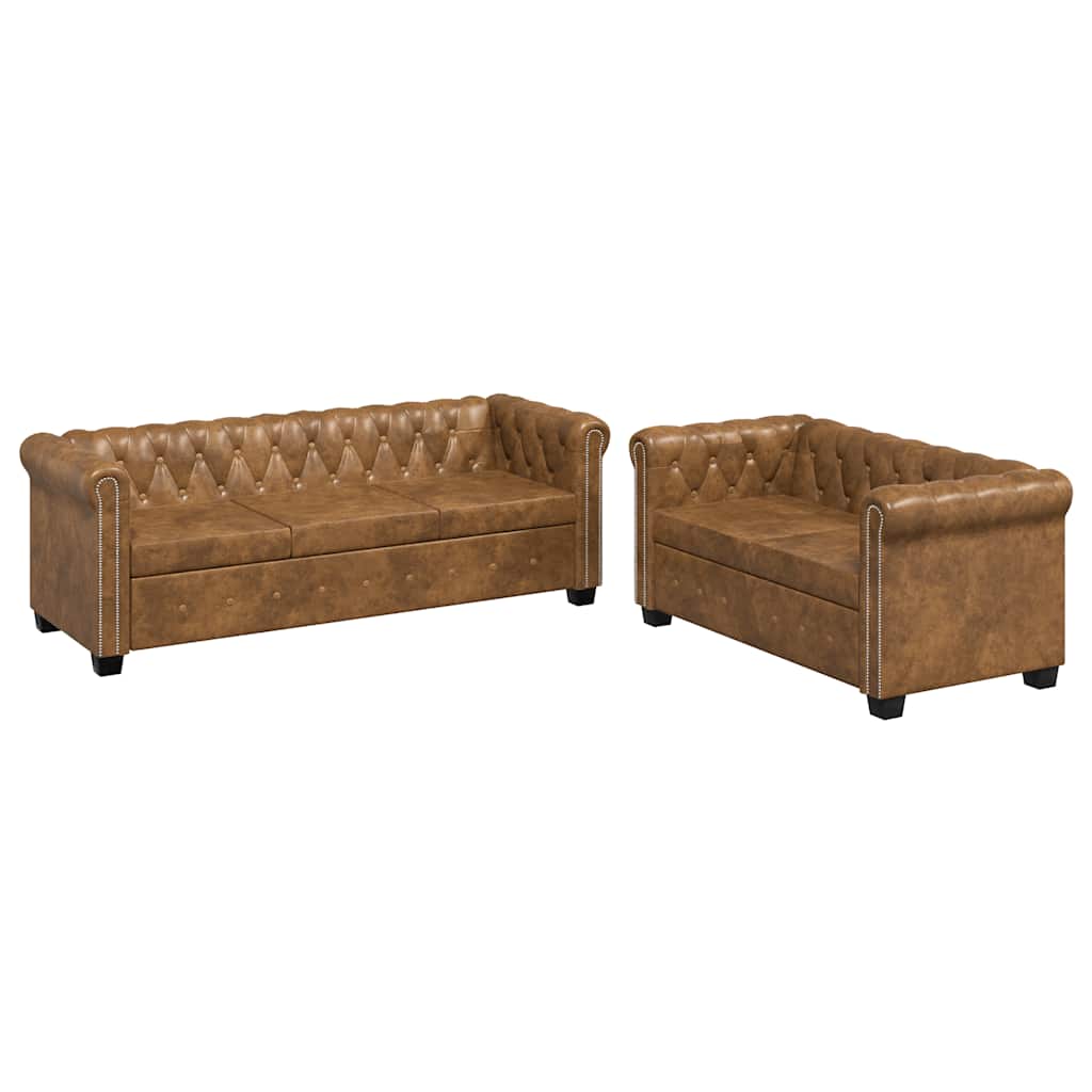 Gilbert 3 zits bank Cognac - Delta