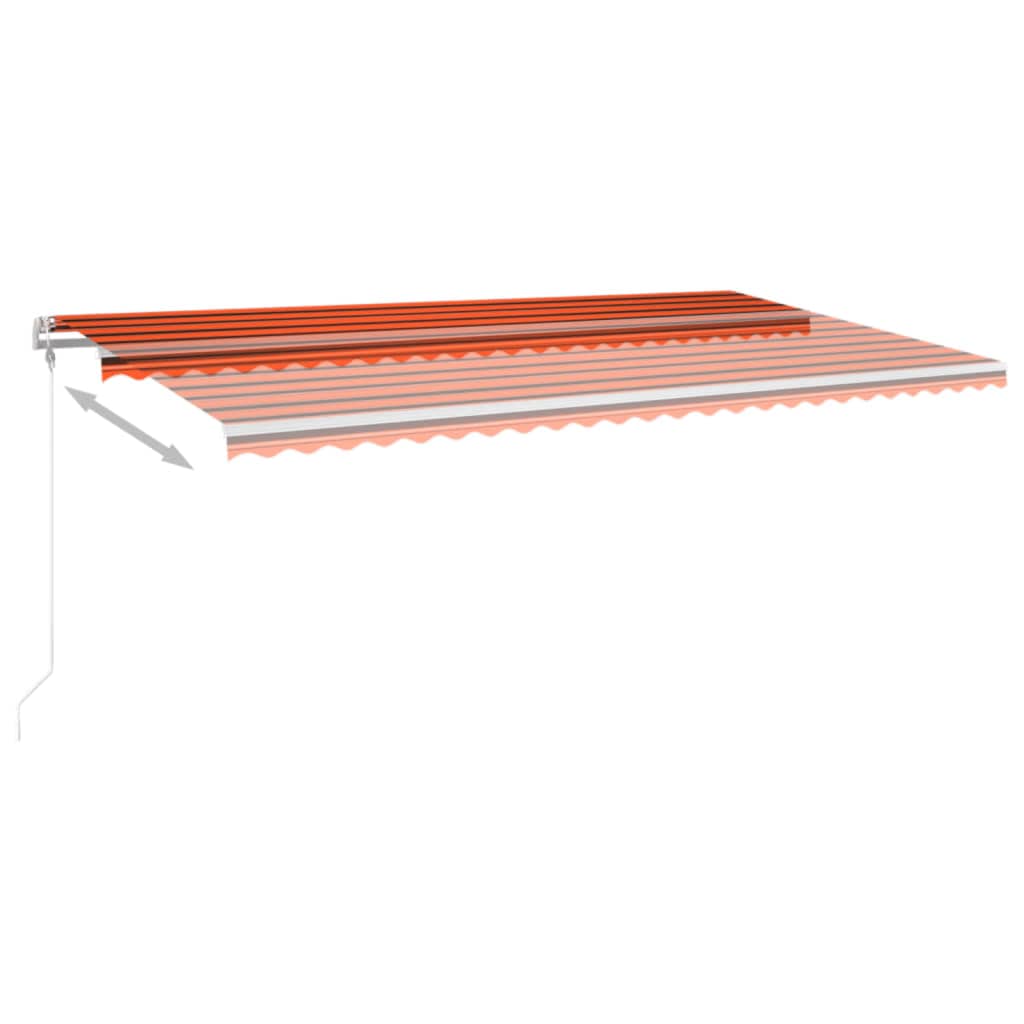 vidaXL Luifel automatisch uittrekbaar 600x350 cm oranje en bruin