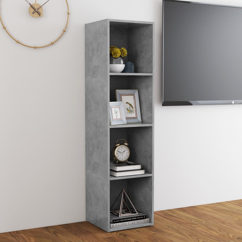 vidaXL Tv-meubel 142,5x35x36,5 cm bewerkt hout betongrijs