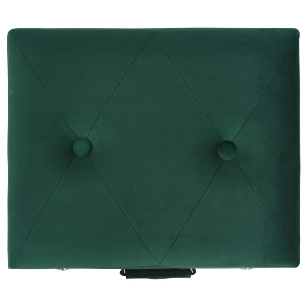 vidaXL Opbergkruk 40 cm fluweel groen