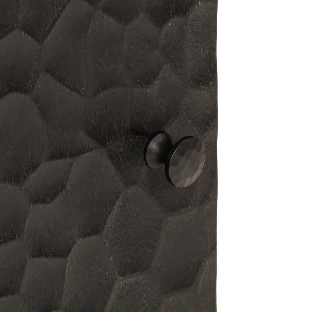 vidaXL Badkamerwandkast 38x33x48 cm massief mangohout zwart