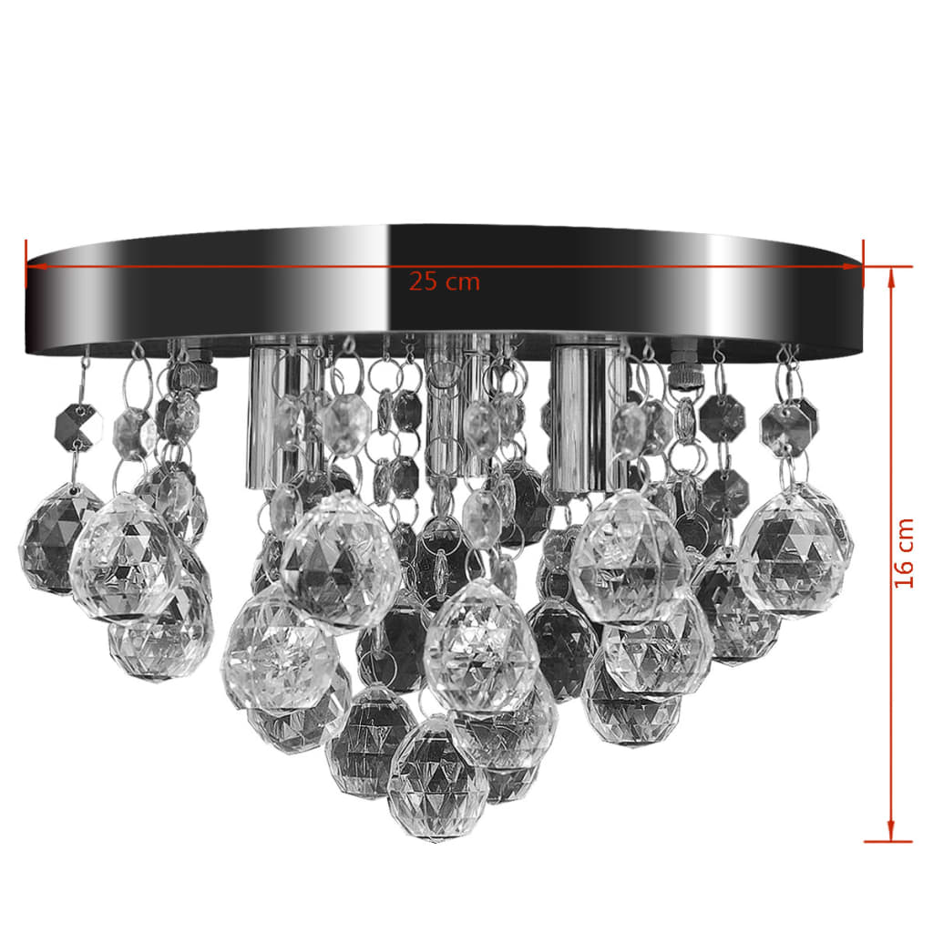 eenzaam aanpassen Correlaat vidaXL Plafondlamp kroonluchterontwerp kristal chroom online kopen |  vidaXL.be